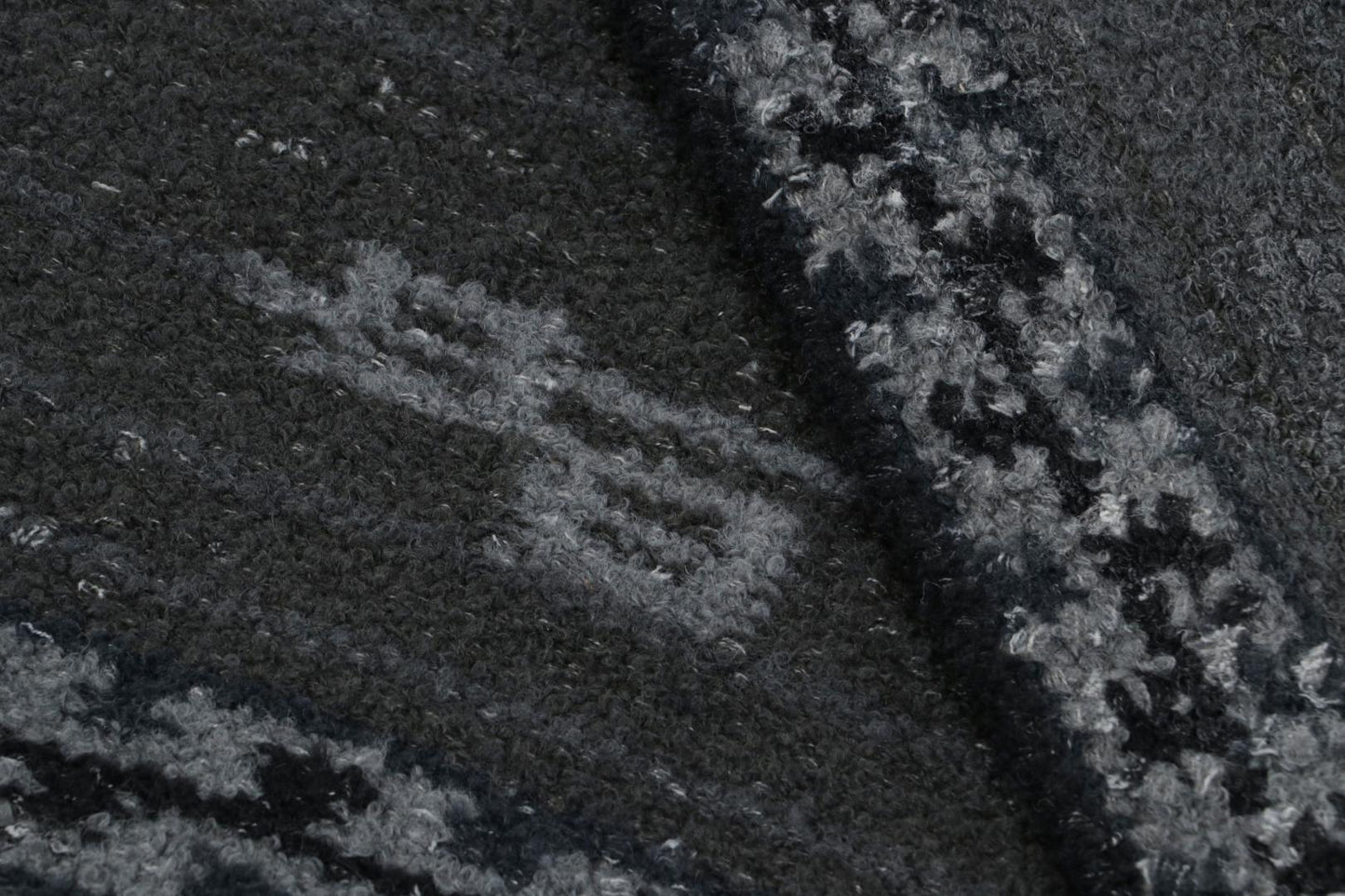 Rug & Kilim's Scandinavian Rug with Gray and Blue Geometric Patterns Rugs