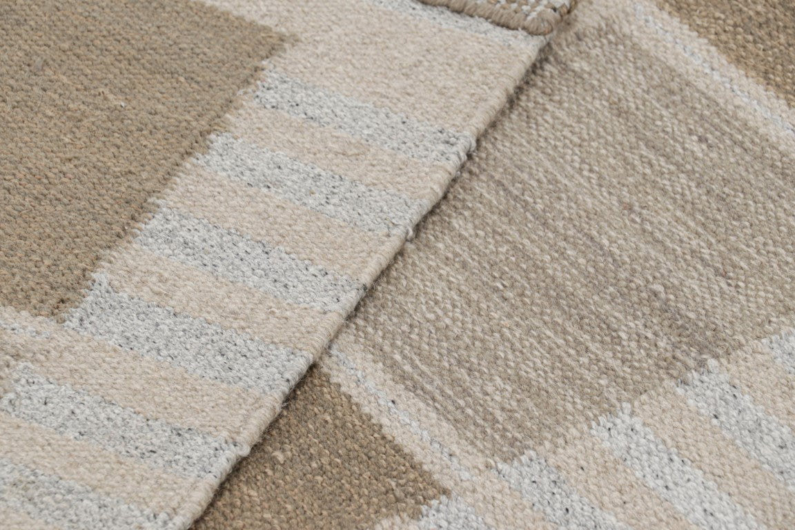 Rug & Kilim's Scandinavian Runner Rug in Beige-Brown with Geometric Patterns Rugs
