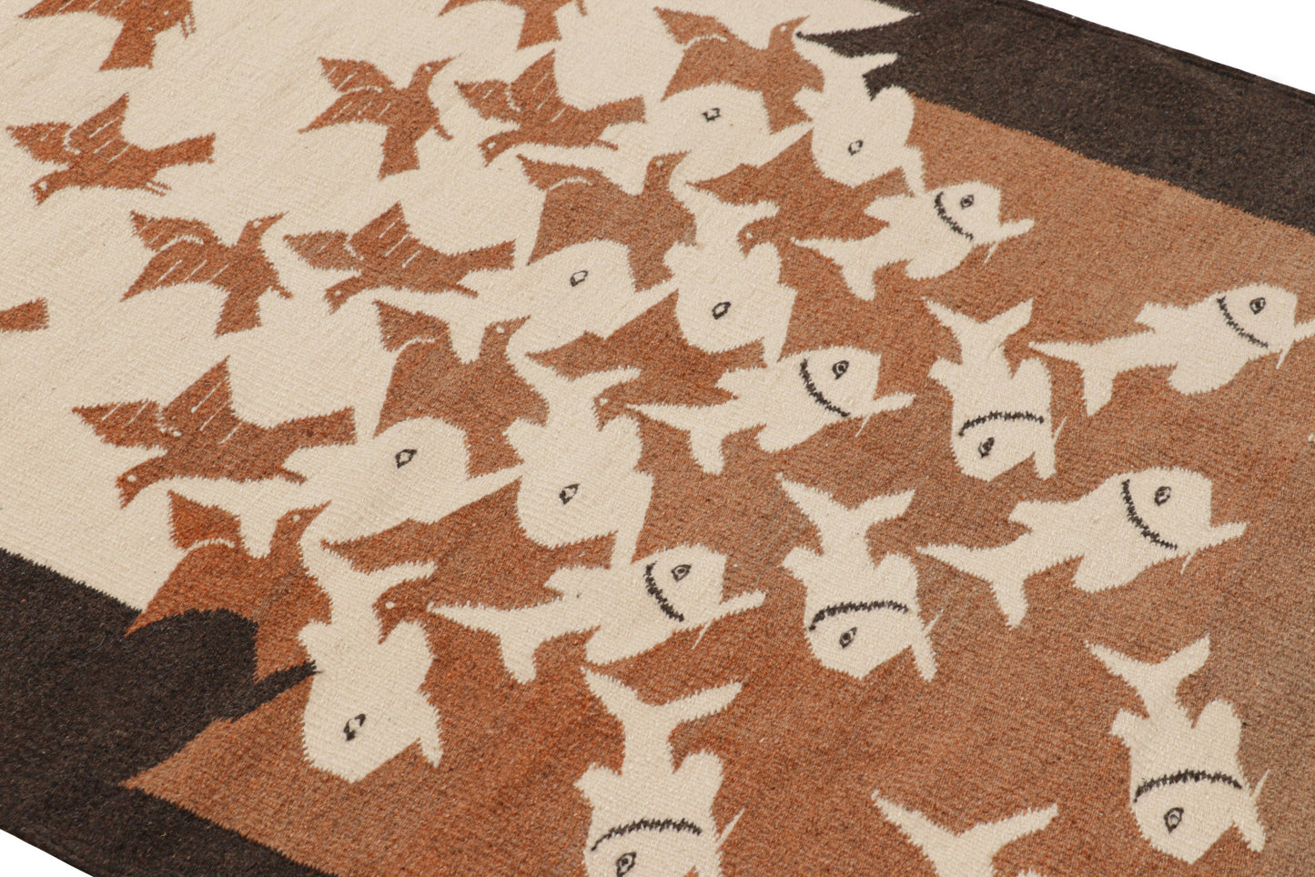 Rug & Kilim's "Sky and Water II" M.C. Escher-Style Tapestry with Pictorials Rugs