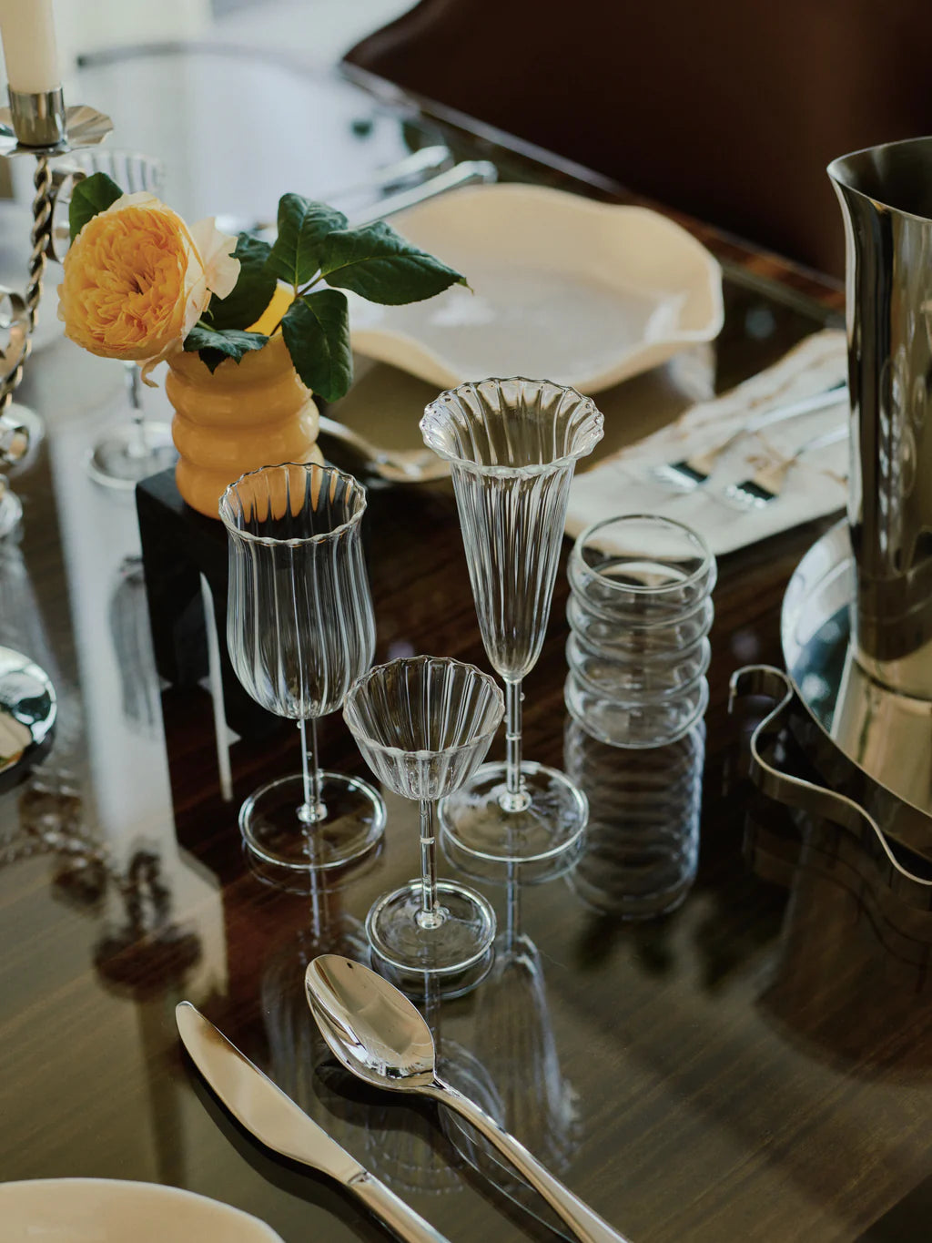 Tulip Wine Glass - Set of 4 by Sophie Lou Jacobsen