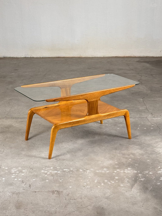 Sculptural Walnut Coffee Table by Gio Ponti for Domus Nova, Italy, 1950s Coffee Tables