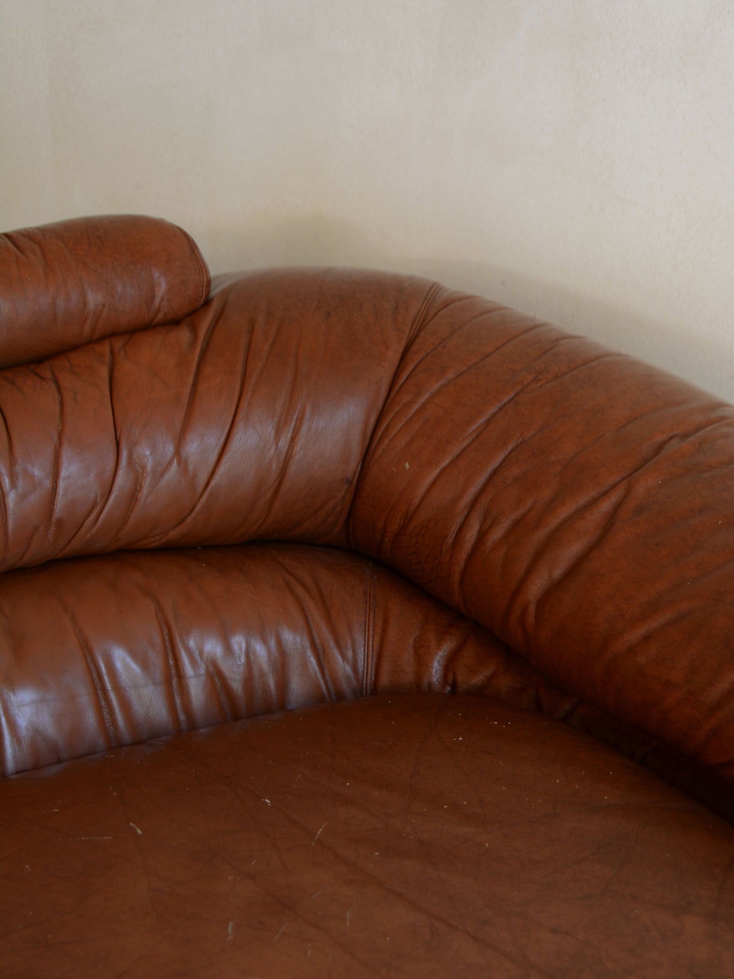 Straccio Armchair and Pouf Set by De Pas, Durbino & Lomazzi for Zanotta in Original Leather Chairs