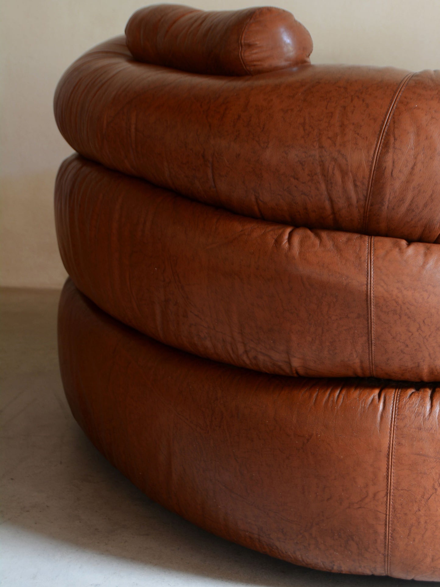 Straccio Armchair and Pouf Set by De Pas, Durbino & Lomazzi for Zanotta in Original Leather Chairs