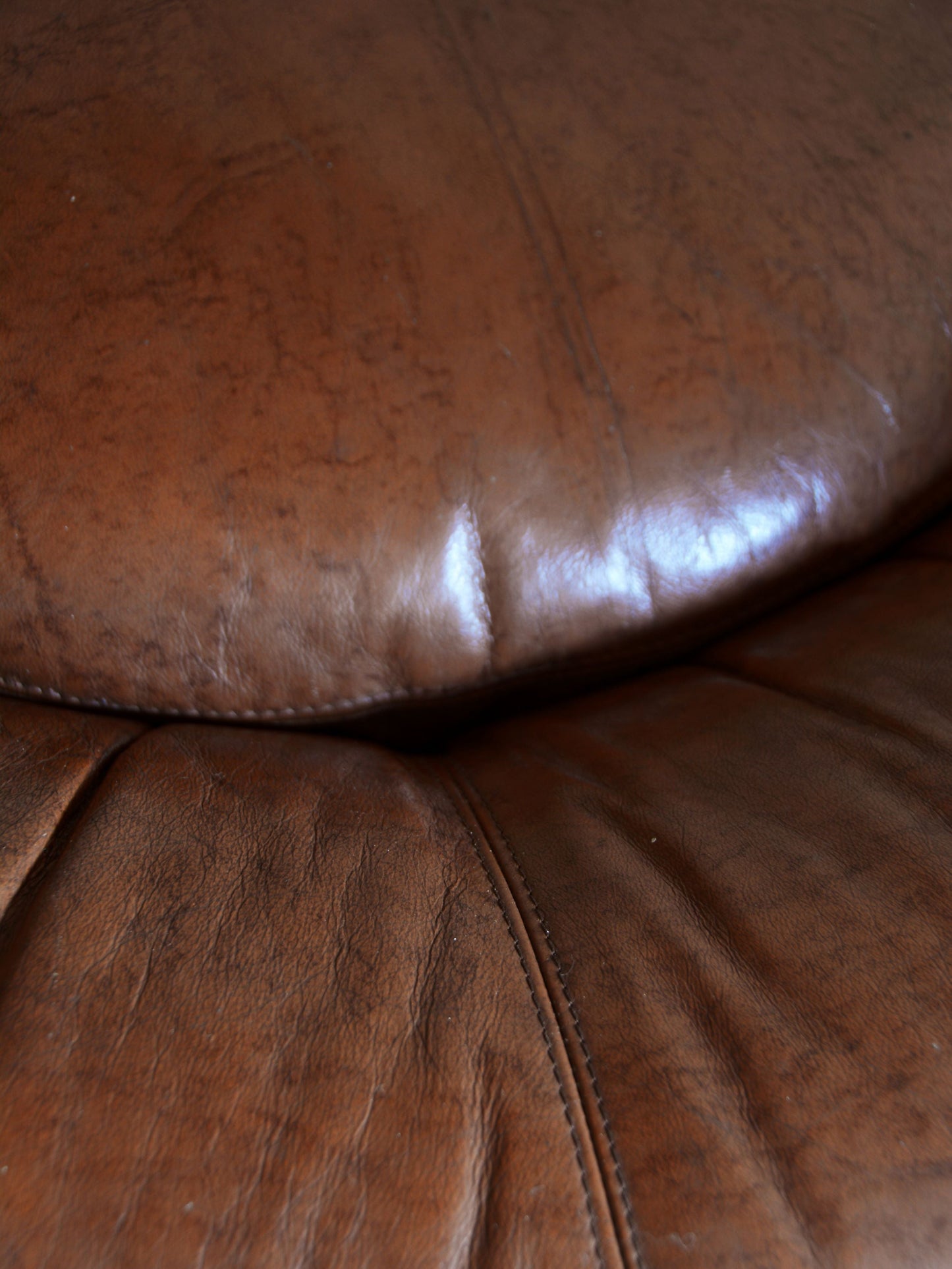 Straccio Armchair and Pouf Set by De Pas, Durbino & Lomazzi for Zanotta in Original Leather Chairs