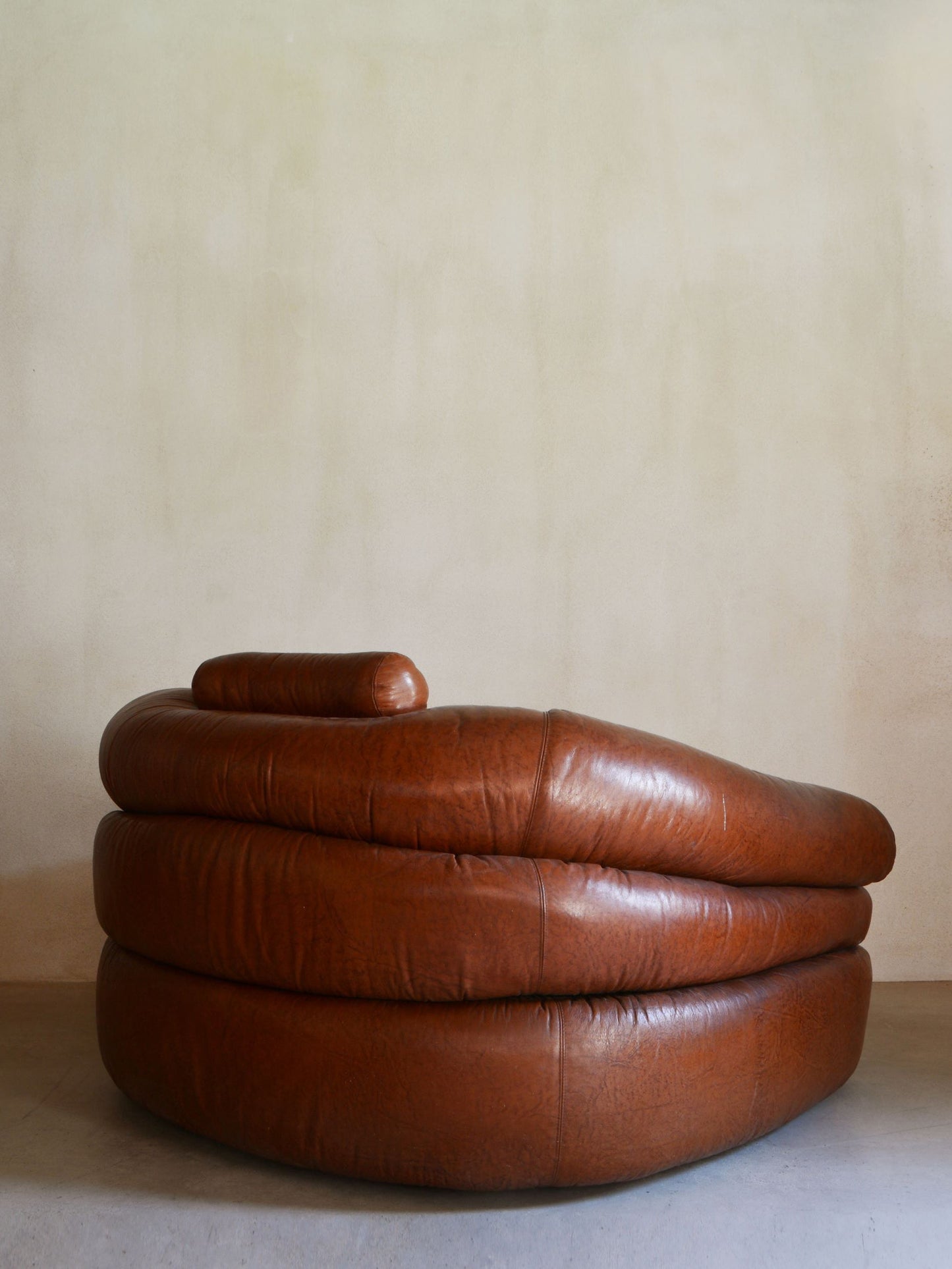 Straccio Armchair and Pouf Set by De Pas, Durbino & Lomazzi for Zanotta in Original Leather Chairs