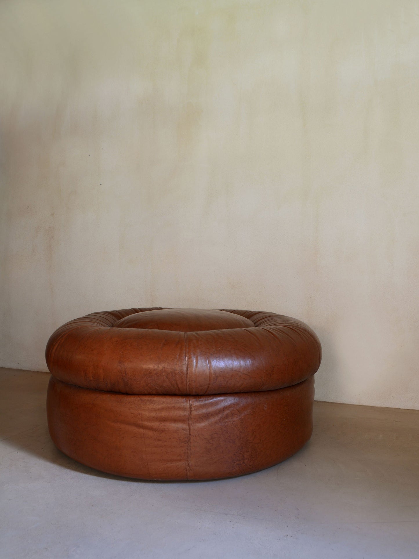 Straccio Armchair and Pouf Set by De Pas, Durbino & Lomazzi for Zanotta in Original Leather Chairs