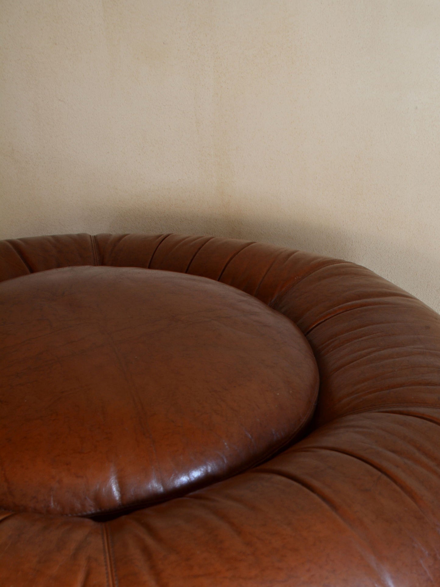 Straccio Armchair and Pouf Set by De Pas, Durbino & Lomazzi for Zanotta in Original Leather Chairs