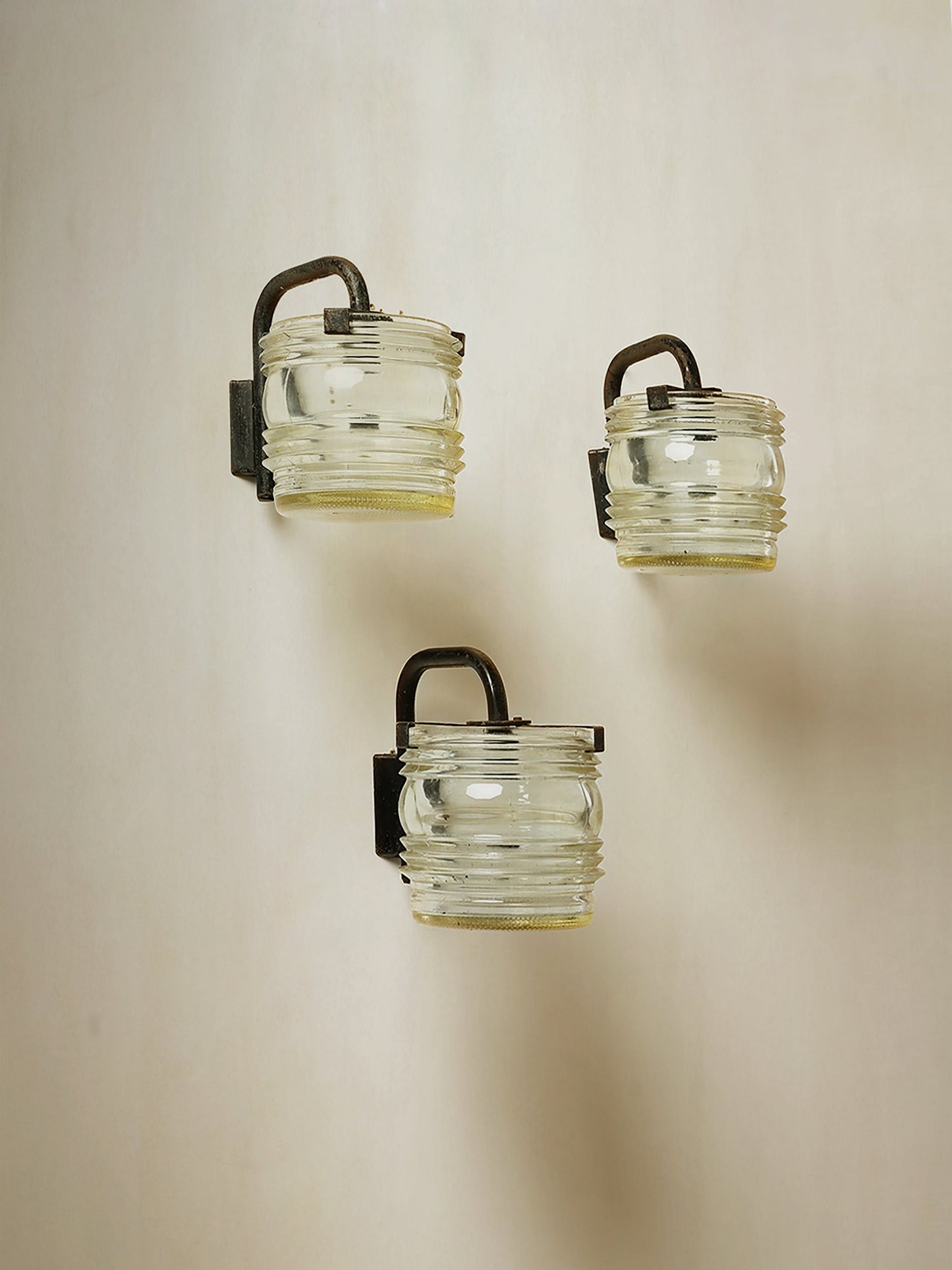 Set of 3 Wall Lamps by Tito Agnoli for Oluce, 1960s Sconces