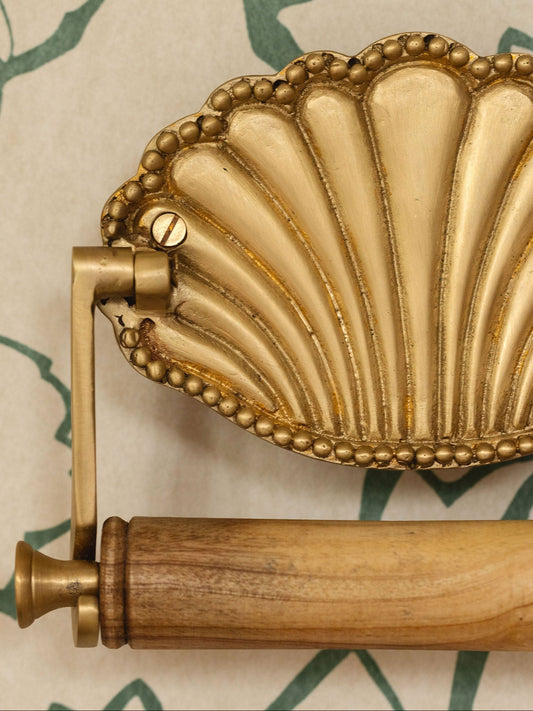 Shell Brass Toilet Roll Holder Hardware
