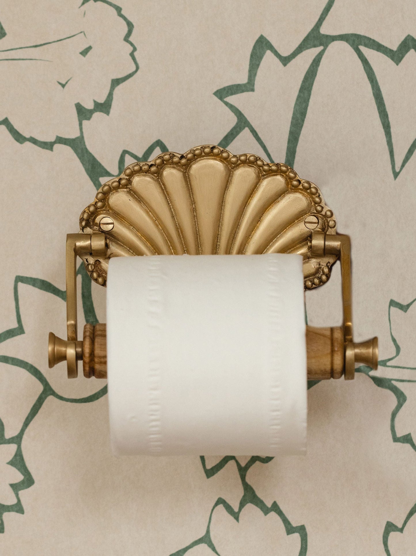 Shell Brass Toilet Roll Holder Bath