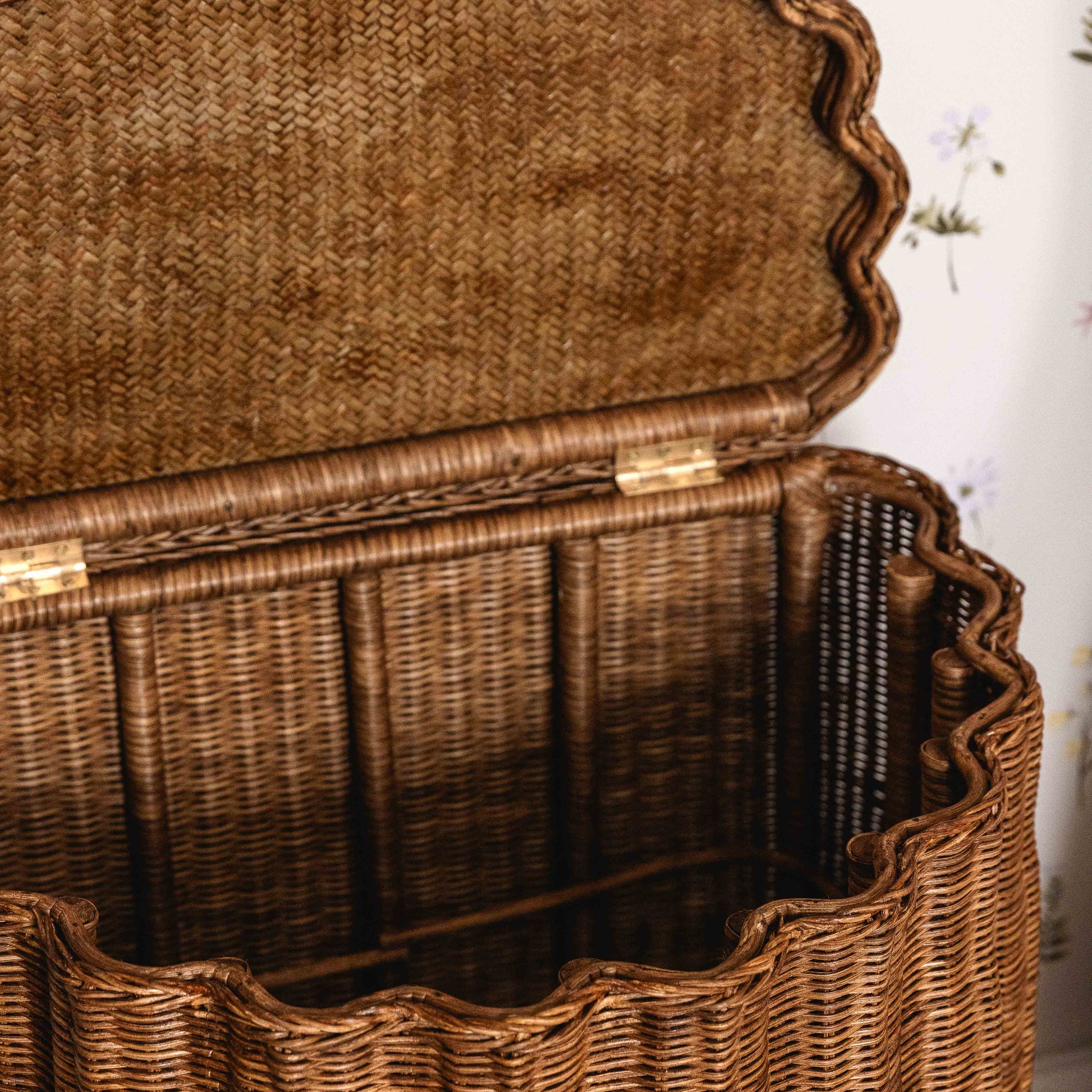 Shell Rattan Side Table & Laundry Basket End Tables
