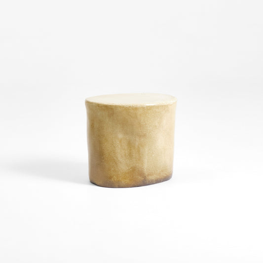 Small Ceramic Side Table in Coral White End Tables
