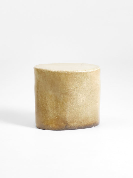 Small Ceramic Side Table in Coral White End Tables