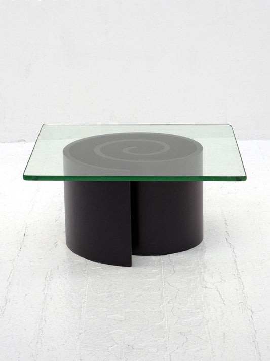 Spiralling Wood and Glass Coffee Table, ca. 1970 Coffee Tables