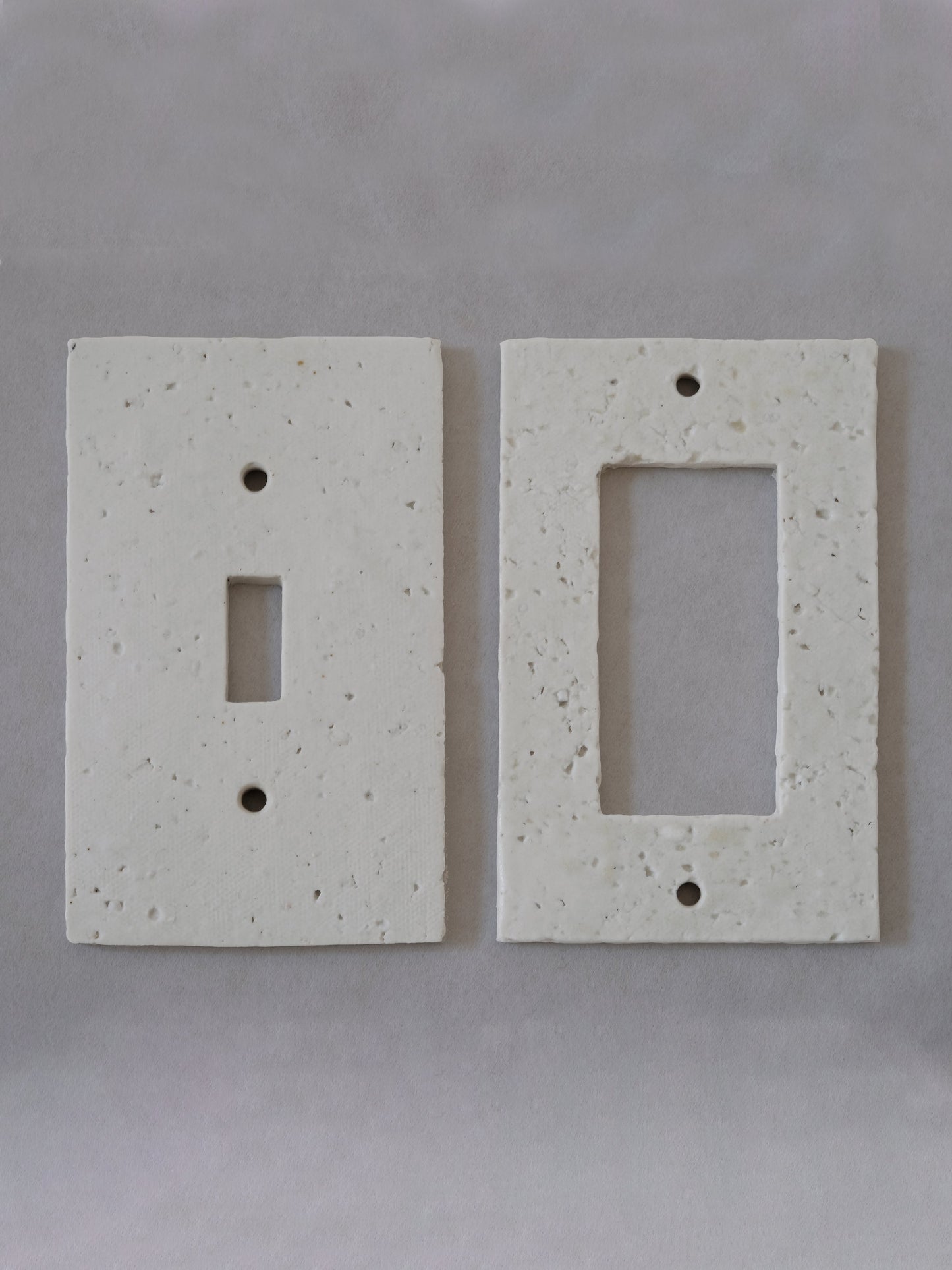 Square Single Gang Porcelain Light Switch Plate Hardware