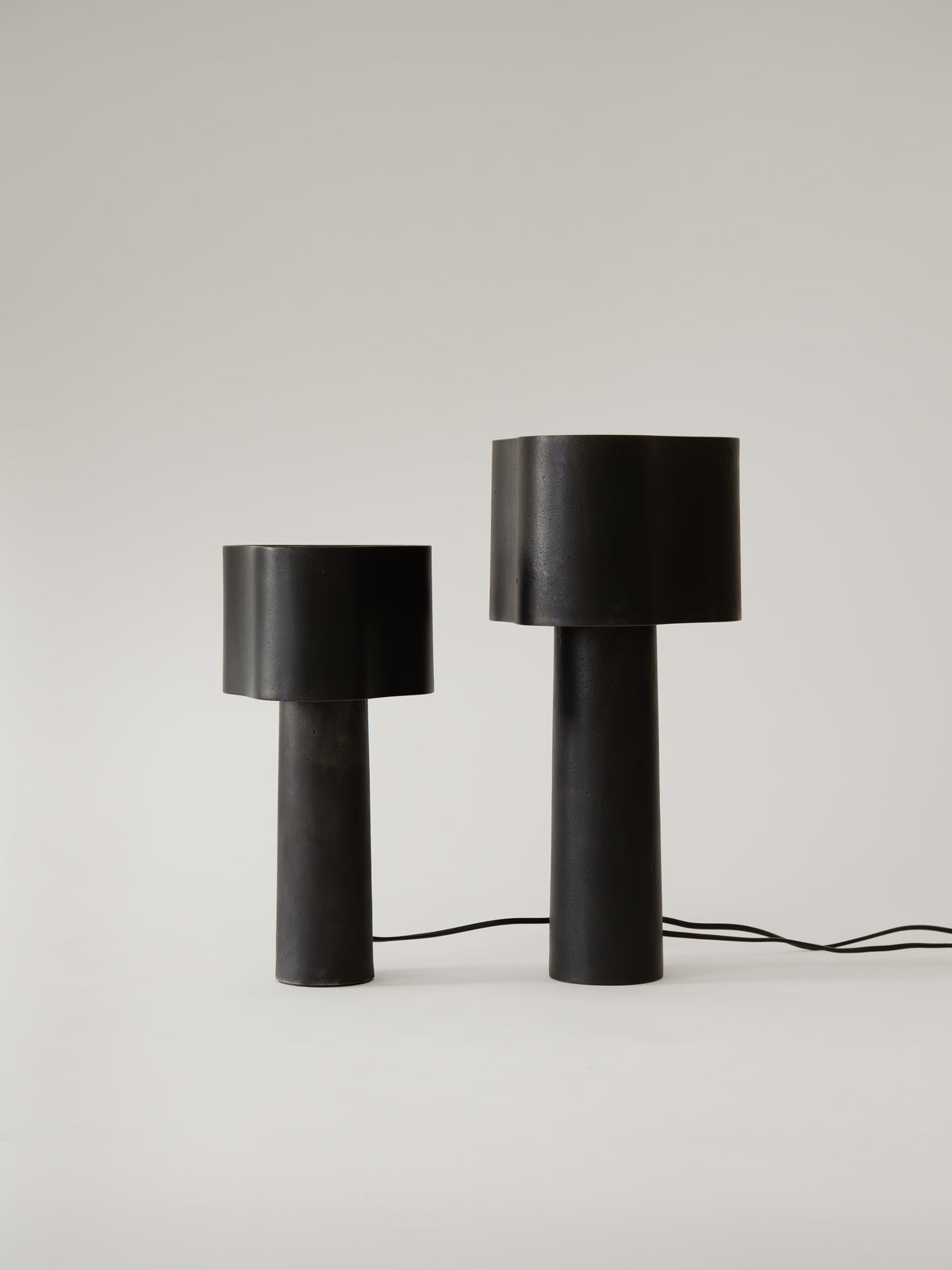 Coy Table Lamp in Blackened Aluminium by Stem Table Lamps