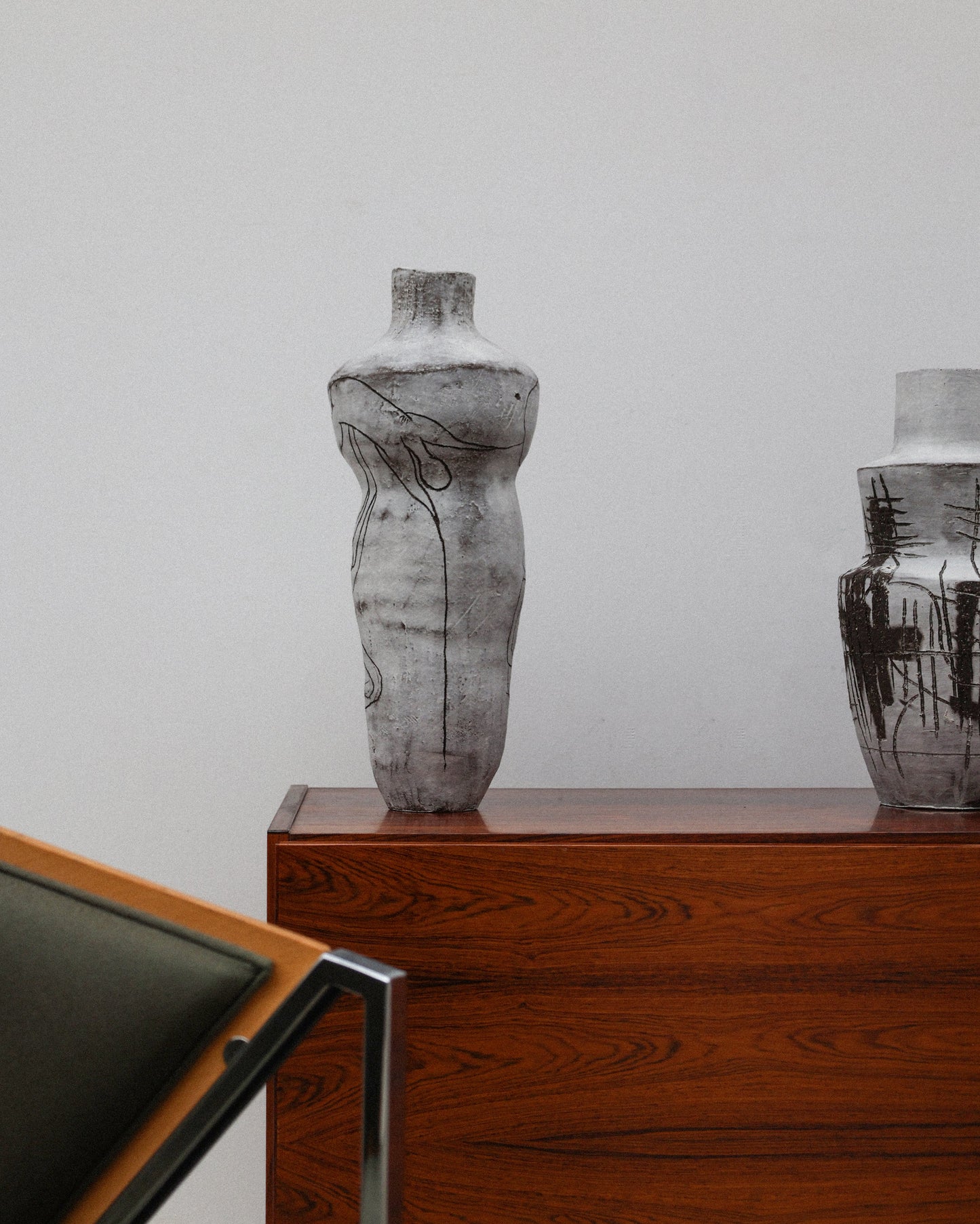 The Walker and The Lost Soul 1 by Egle Simkus Sculptures