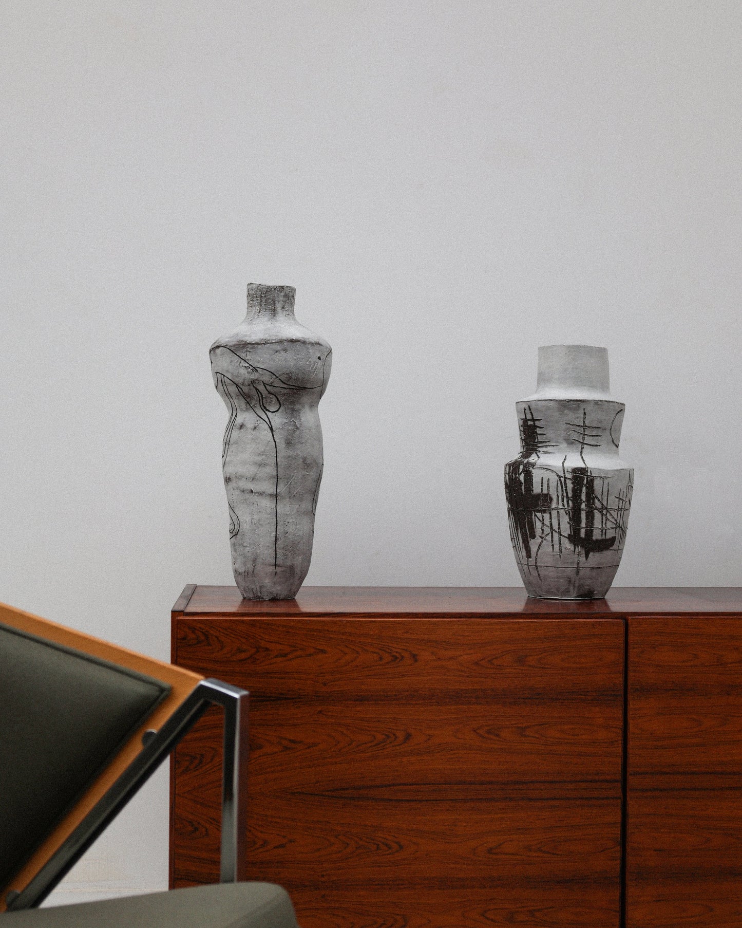 The Walker and The Lost Soul 1 by Egle Simkus Sculptures