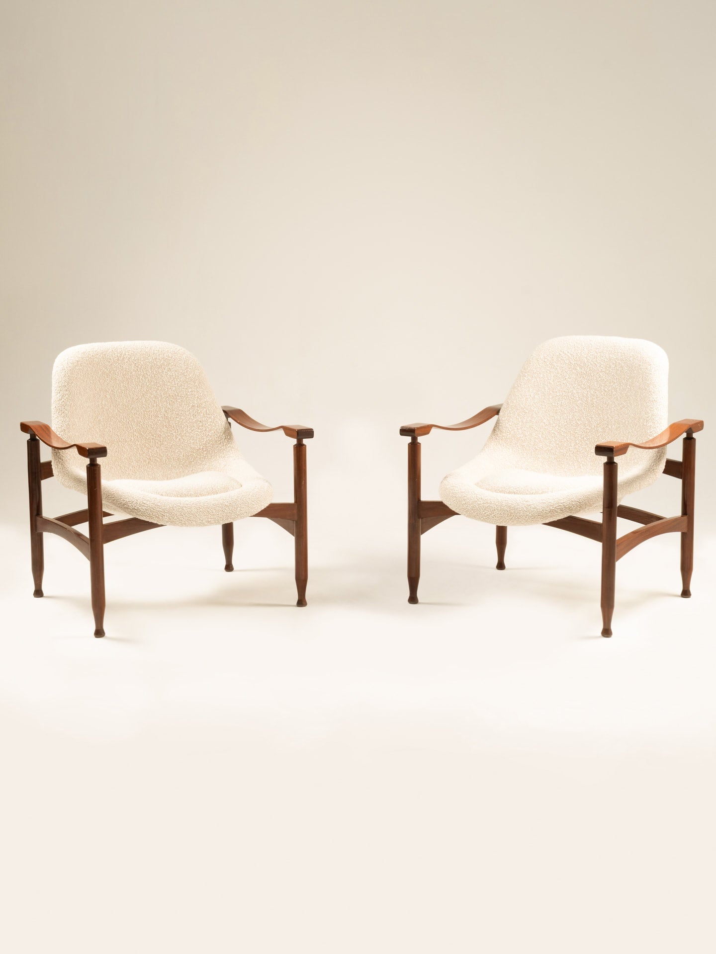 Pair of Tiki Armchairs by Busnelli, Italy 1960s Chairs