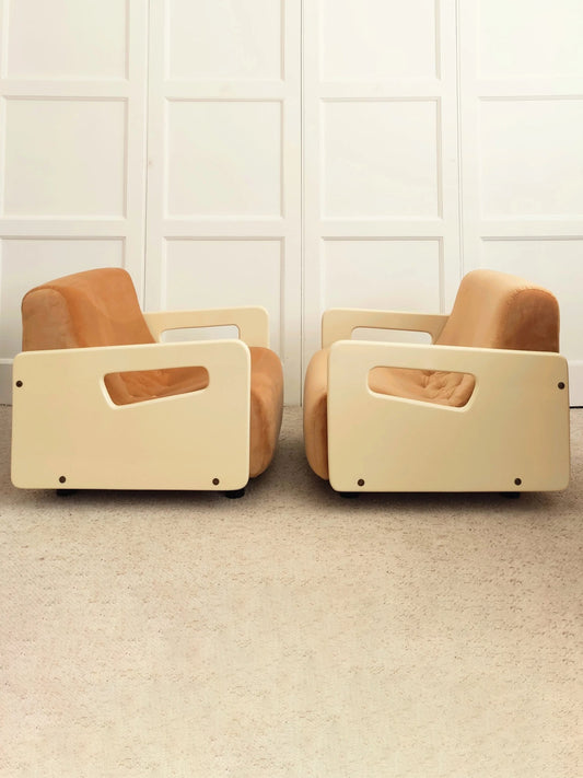 Pair of Toruga Armchairs by Beka - Italy 1960s Chairs