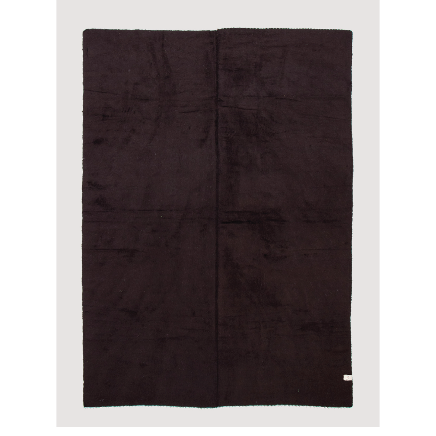 Turkish Flokati in Noir, 7'10" x 11'