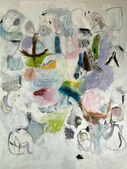 Untitled Acrylic on Canvas Unstretched, 43" x 55" Artwork