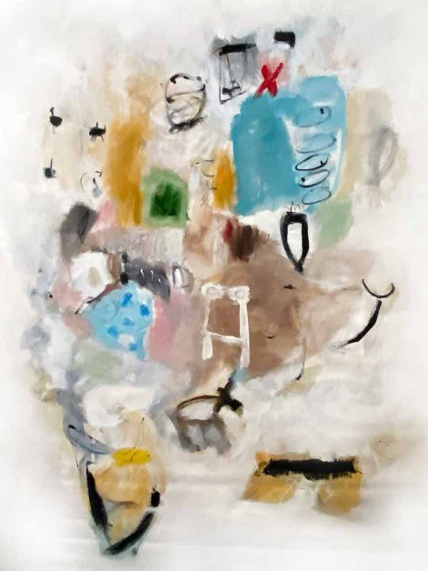 Untitled Acrylic on Canvas Unstretched, 75" x 56" Artwork