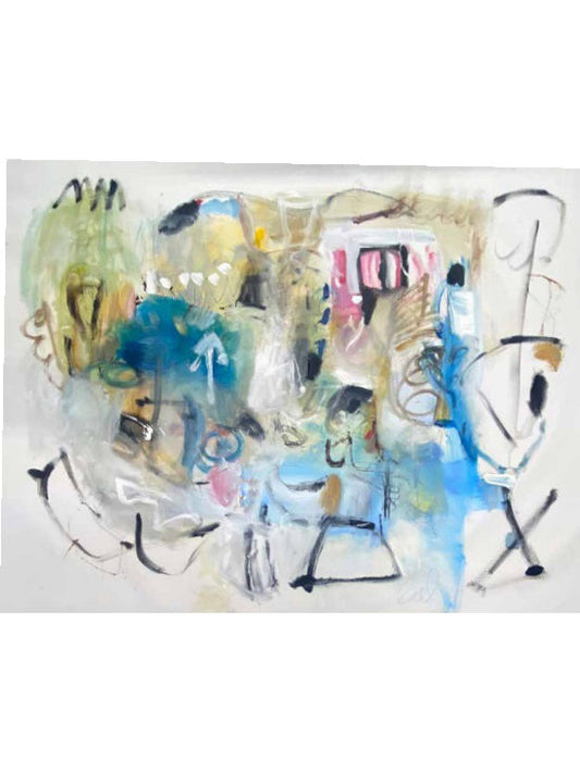 Untitled Acrylic on Unstretched Canvas Artwork