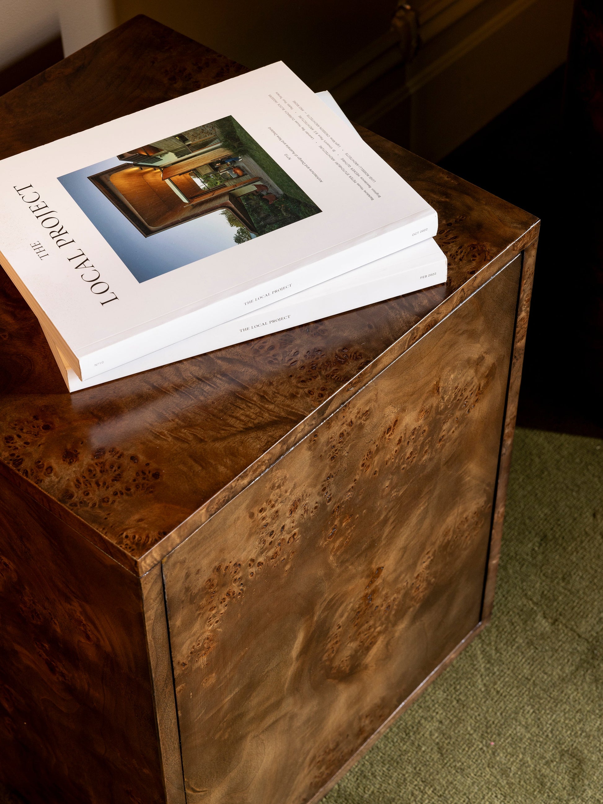 Vernier Linear Side Table, Tabac End Tables