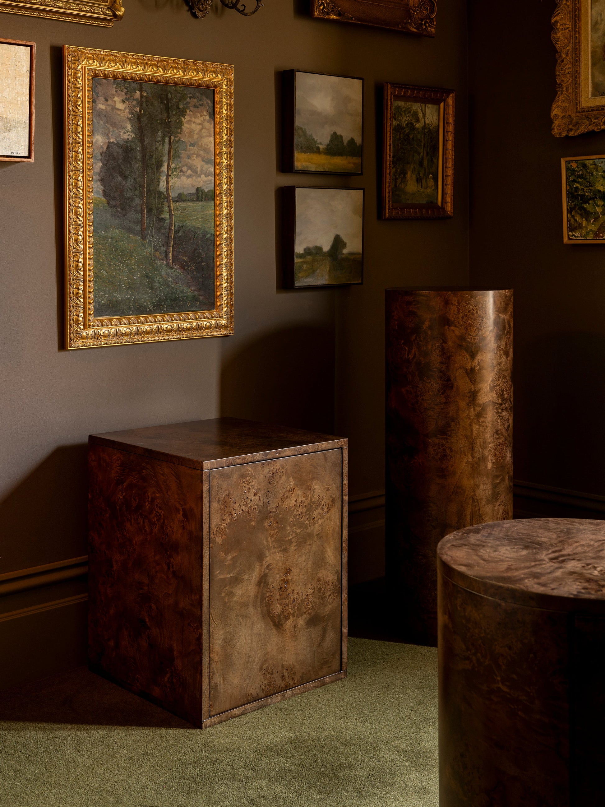 Vernier Linear Side Table, Tabac End Tables