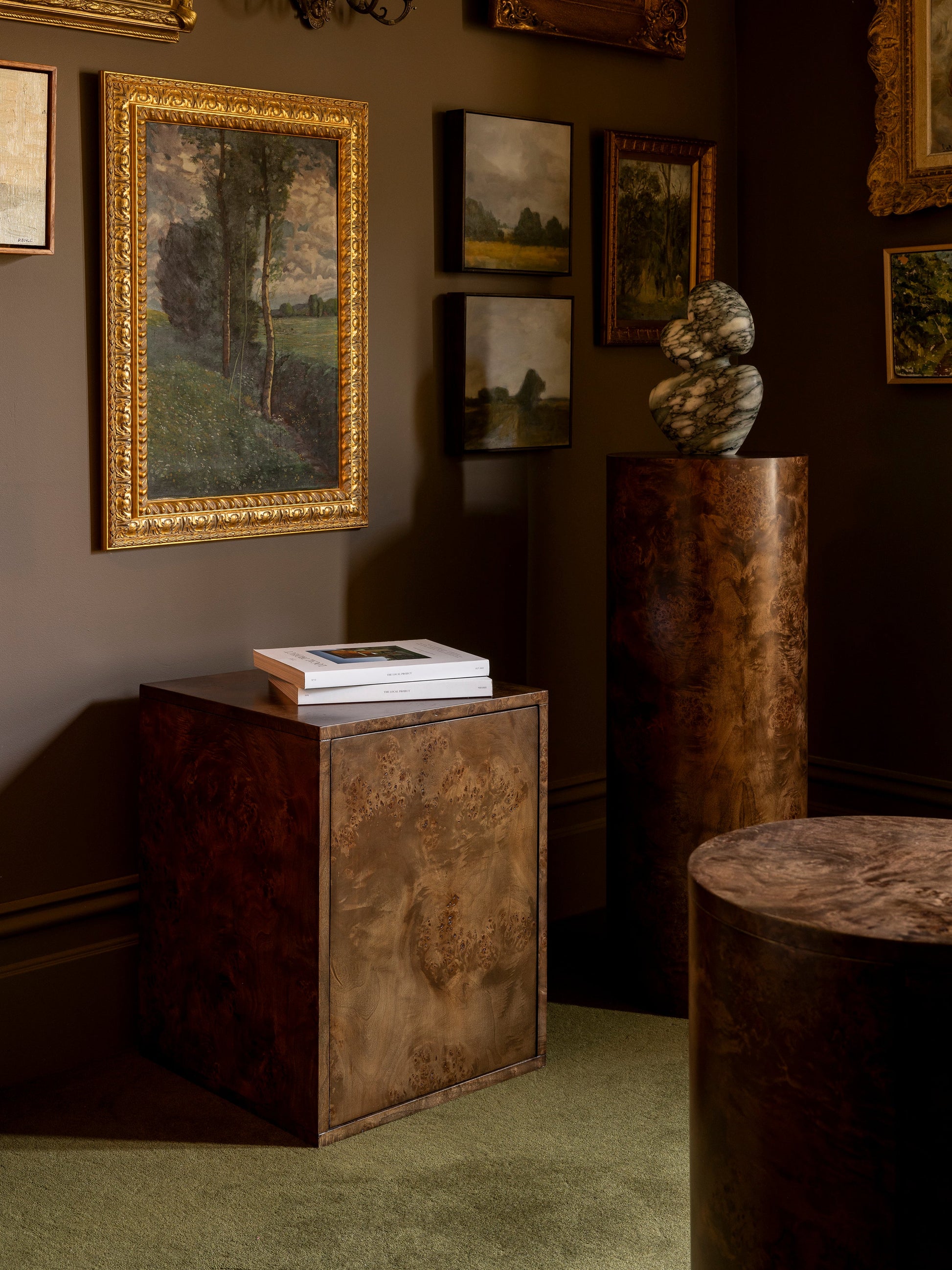 Vernier Linear Side Table, Tabac End Tables