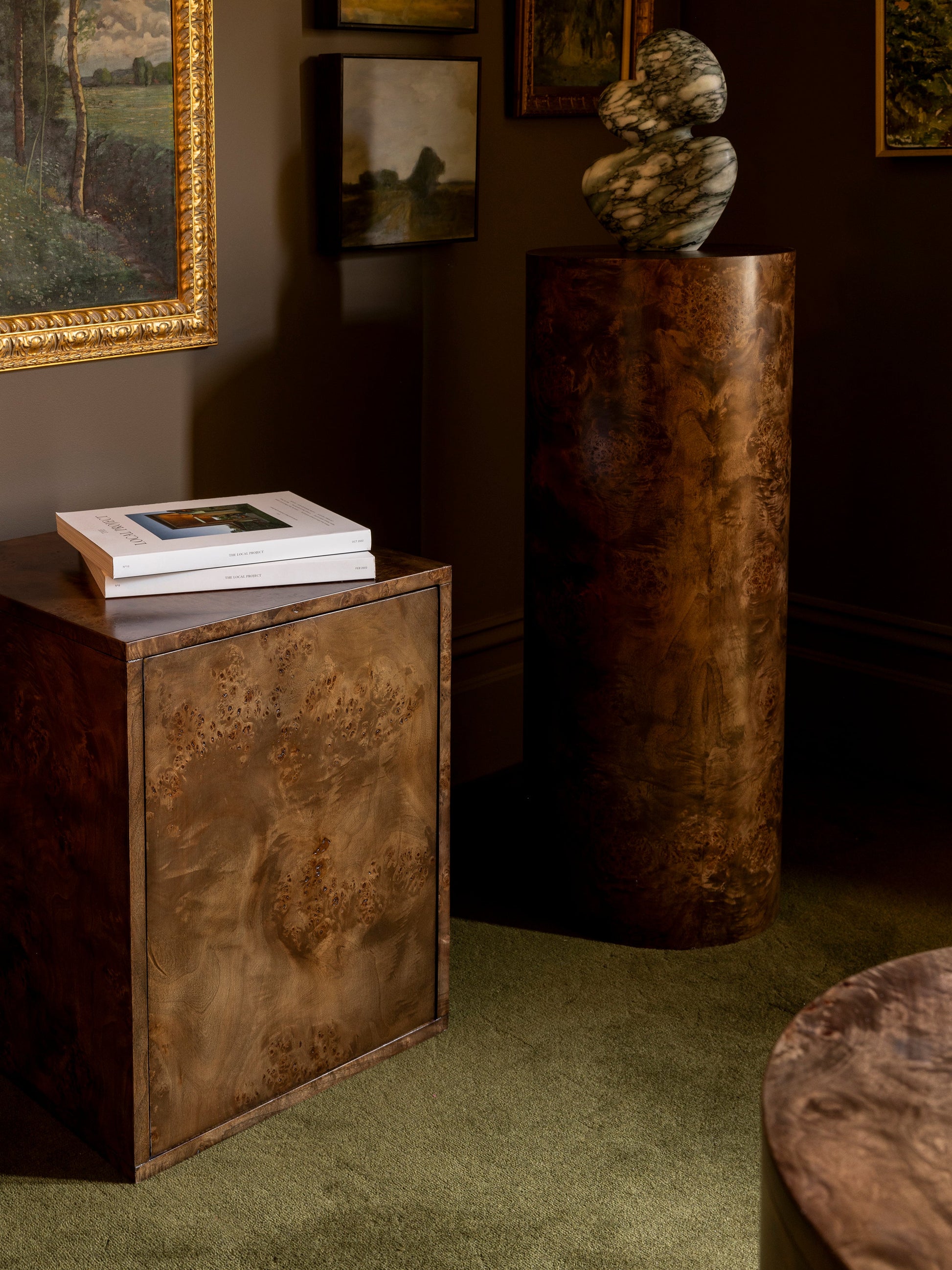 Vernier Linear Side Table, Tabac End Tables