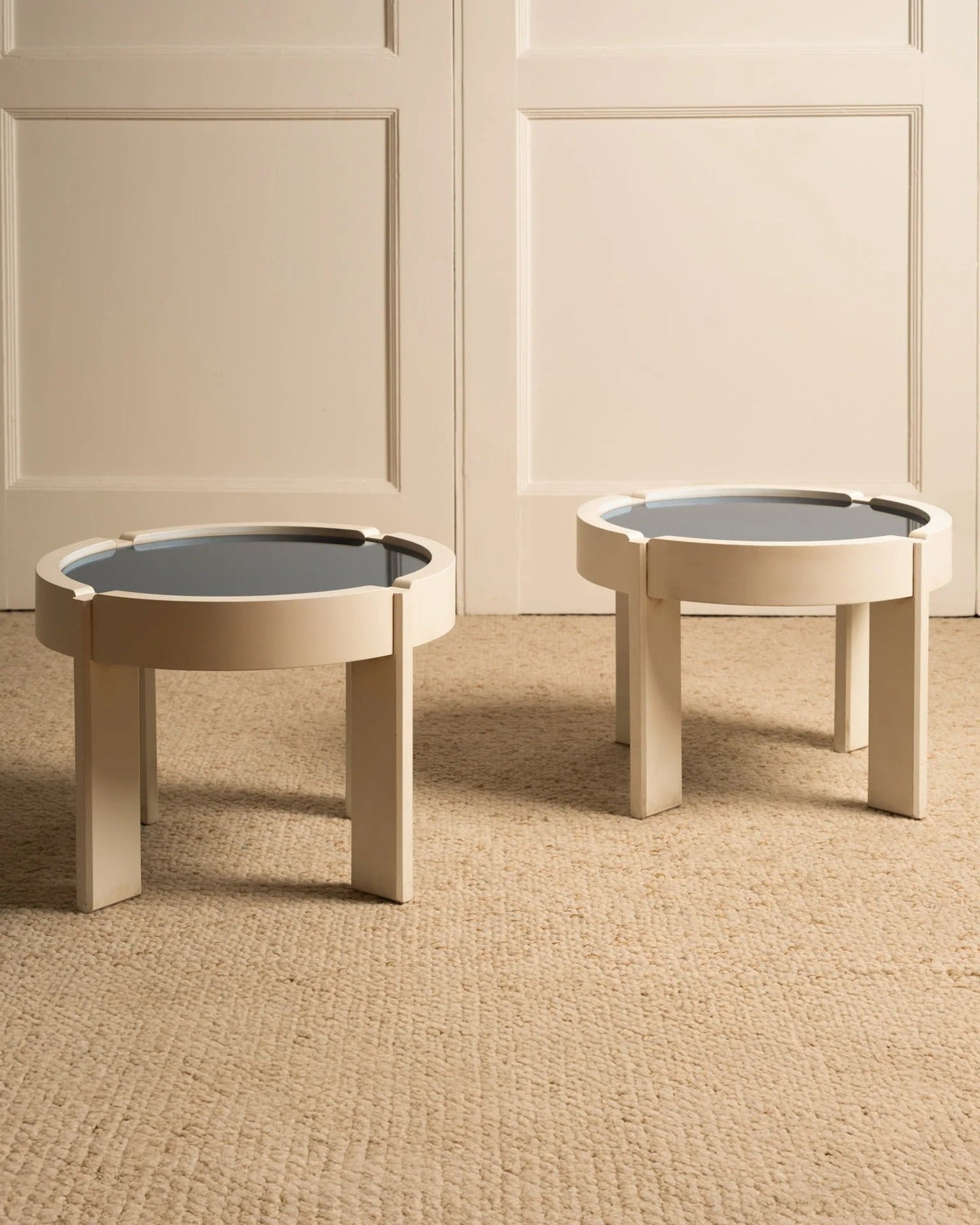 Pair of Blue Tables - Italy 1970s End Tables