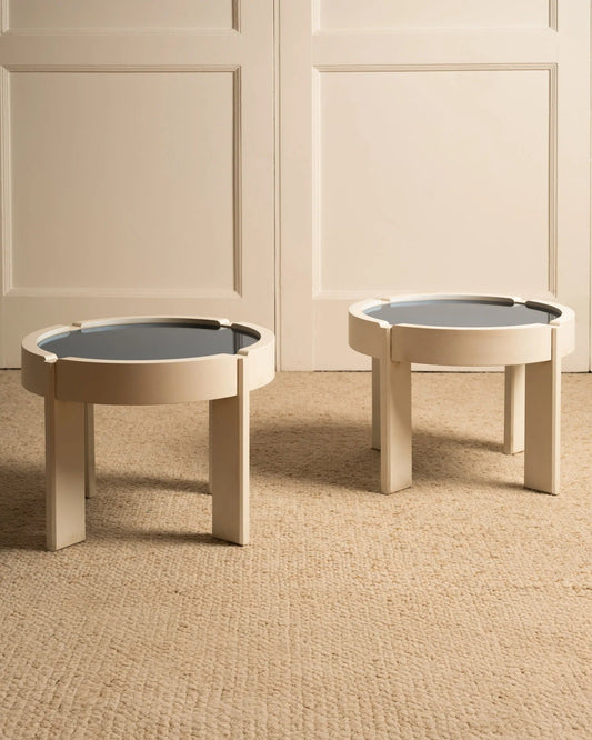 Pair of Blue Tables - Italy 1970s End Tables