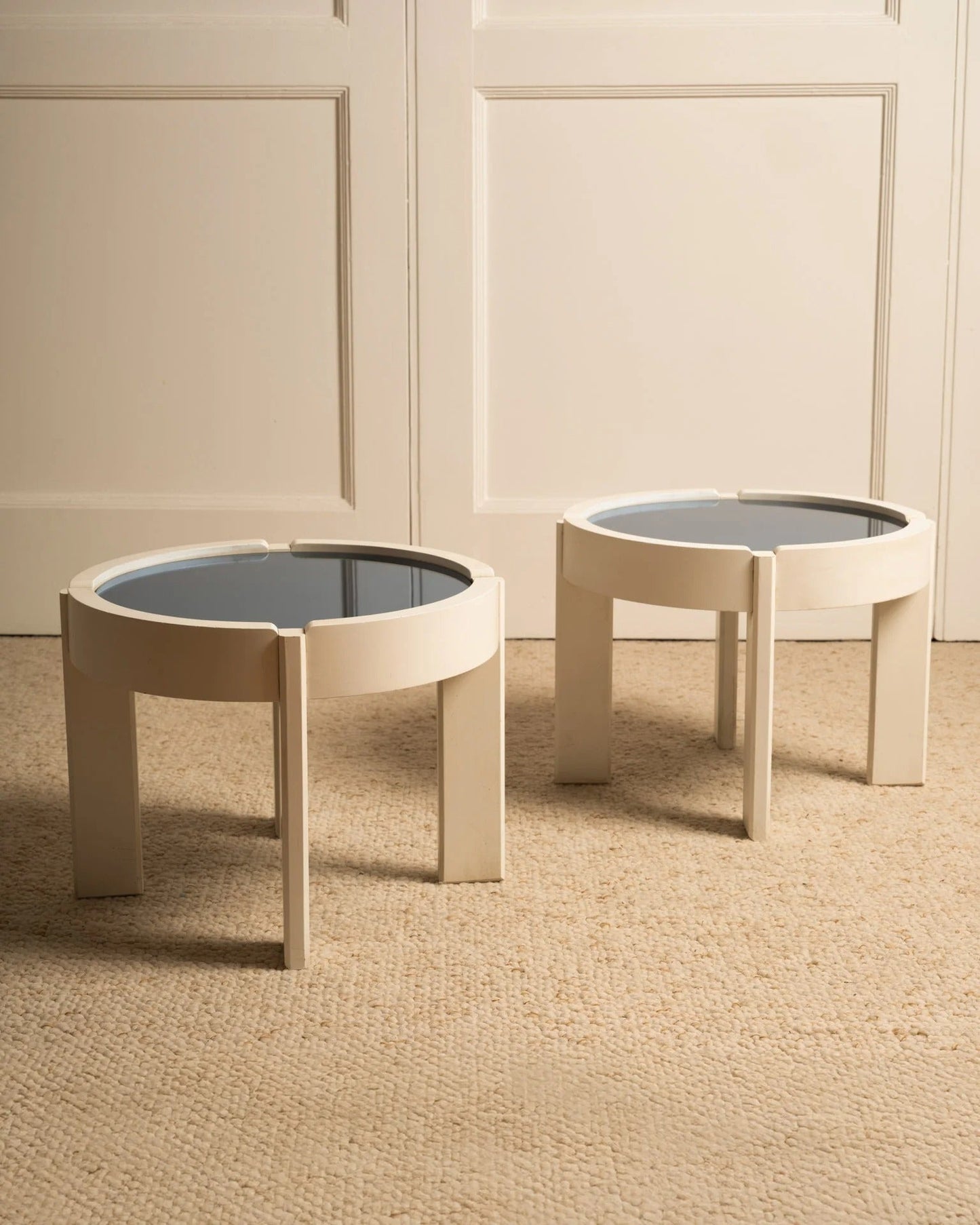 Pair of Blue Tables - Italy 1970s End Tables