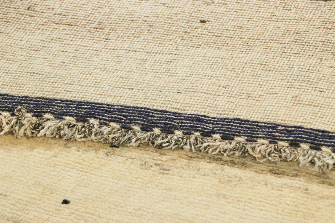 Vintage Gabbeh Persian Runner Rug in Black and Cream Tones from Rug & Kilim Rugs