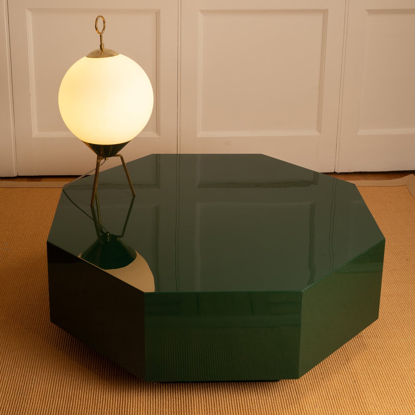 Lacquered Octagonal Coffee Table, 70s Coffee Tables