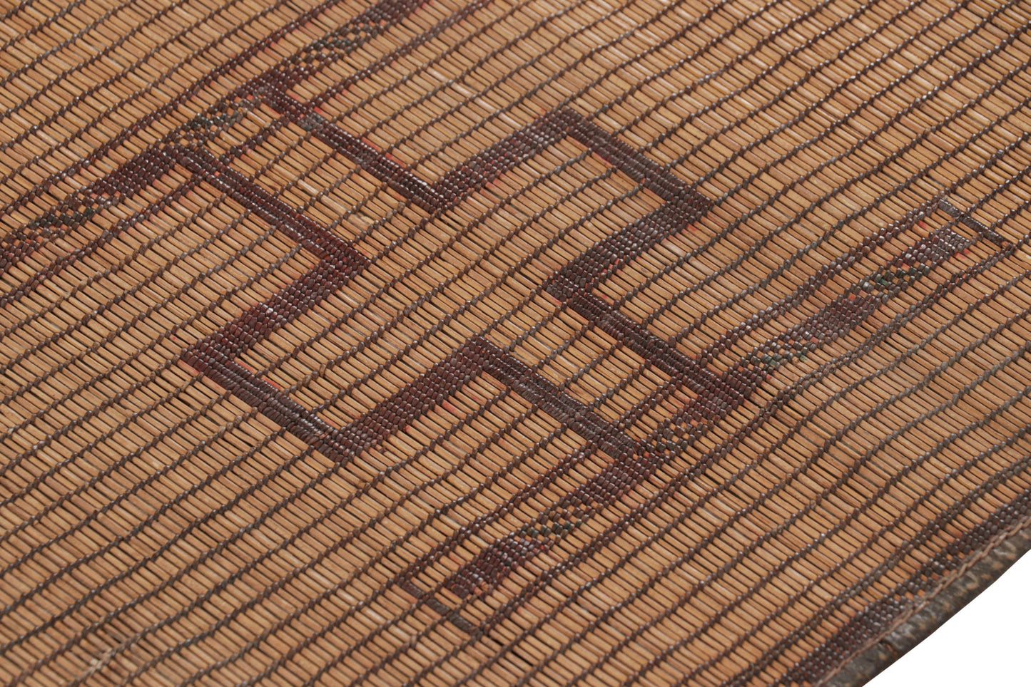 Vintage Moroccan Tuareg Mat in Brown with Geometric Patterns from Rug & Kilim Rugs