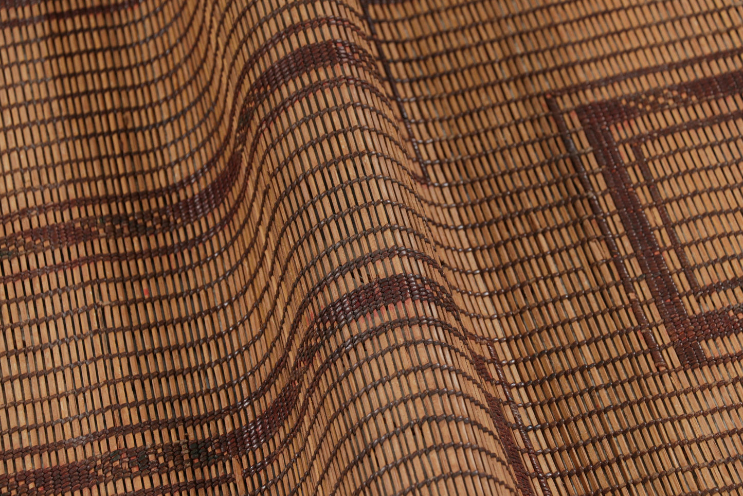 Vintage Moroccan Tuareg Mat in Brown with Geometric Patterns from Rug & Kilim Rugs