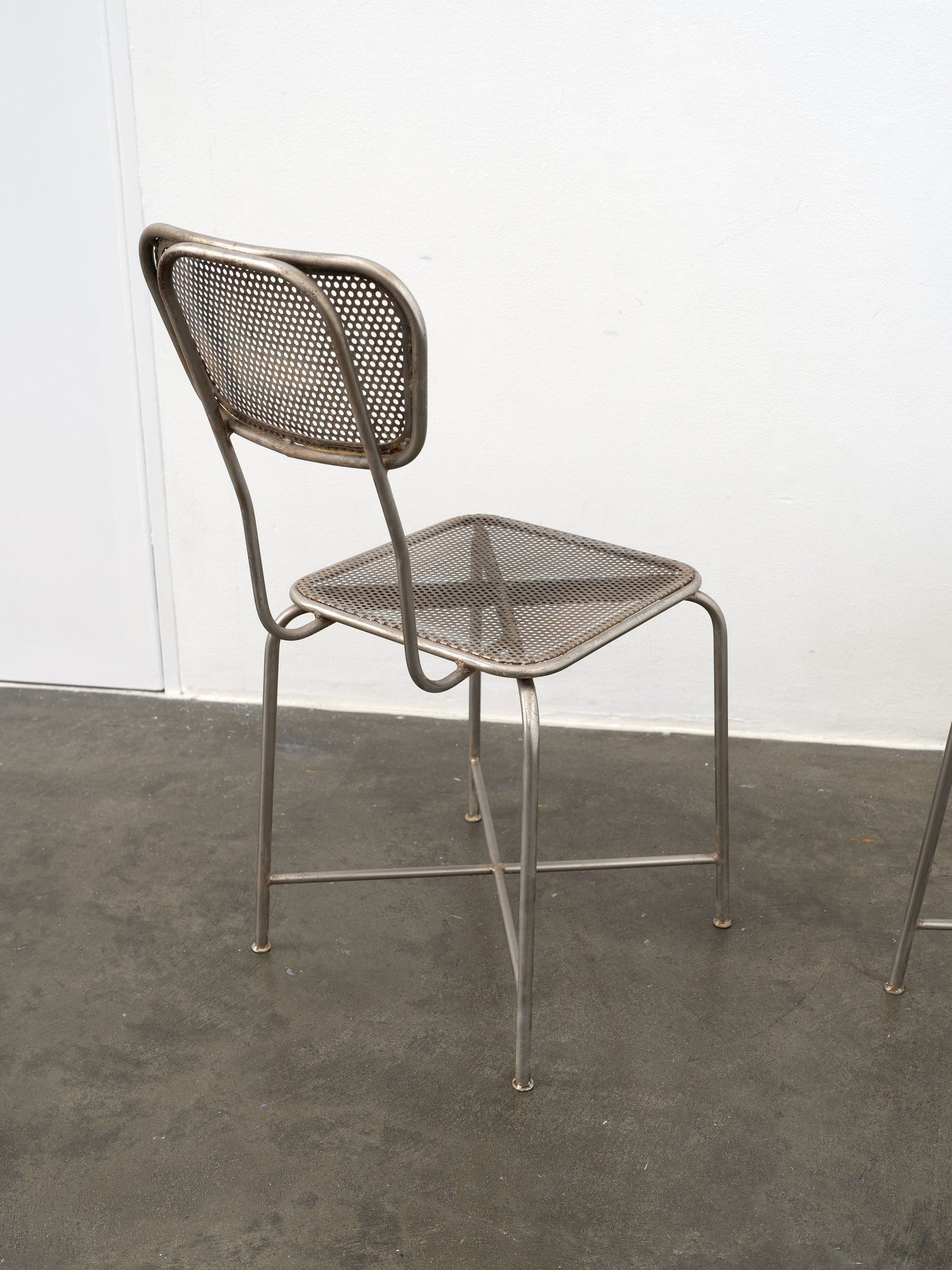 Vintage Perforated Metal Chairs Chairs