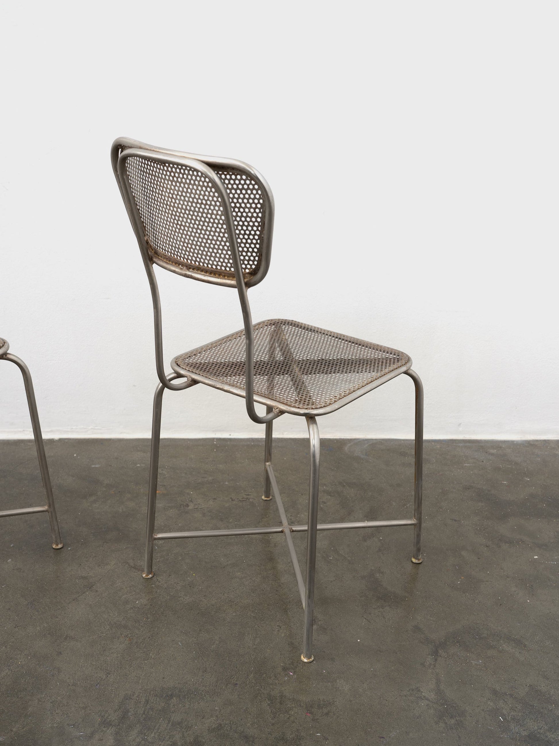 Vintage Perforated Metal Chairs Chairs