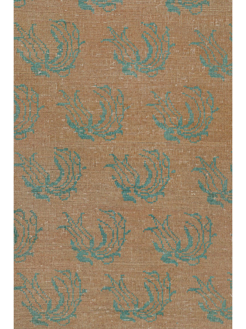 Vintage Turkish Kars Runner Rug in Brown with Sky Blue Patterns from Rug & Kilim Rugs