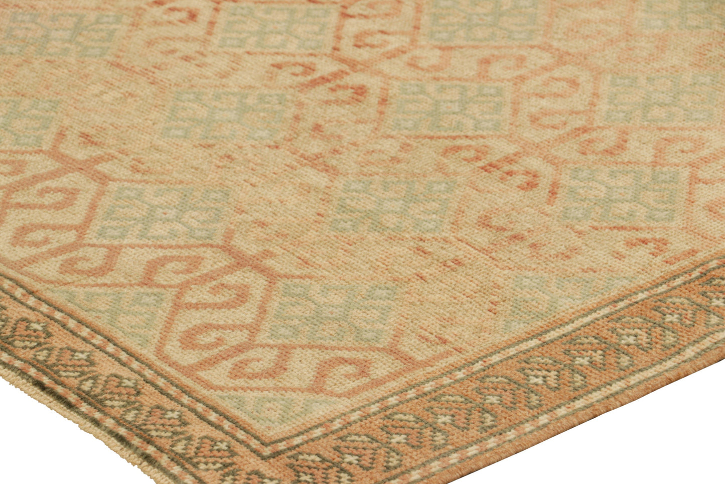 Vintage Zeki Müren Runner Rug with Polychrome Diamond Patterns from Rug & Kilim Rugs