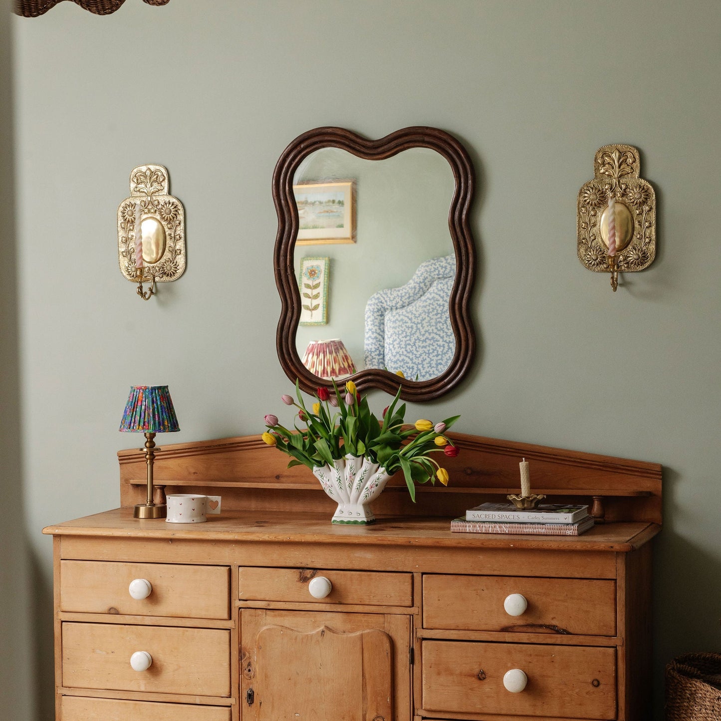 Wave Rattan Mirror, Medium Mirrors
