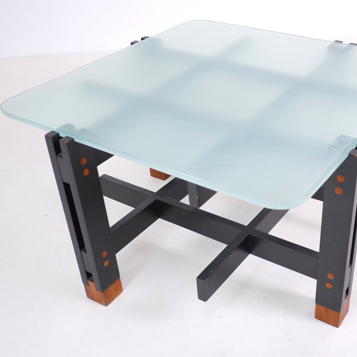 Wood and Glass Coffee Table, Italy, ca. 1960 Coffee Tables