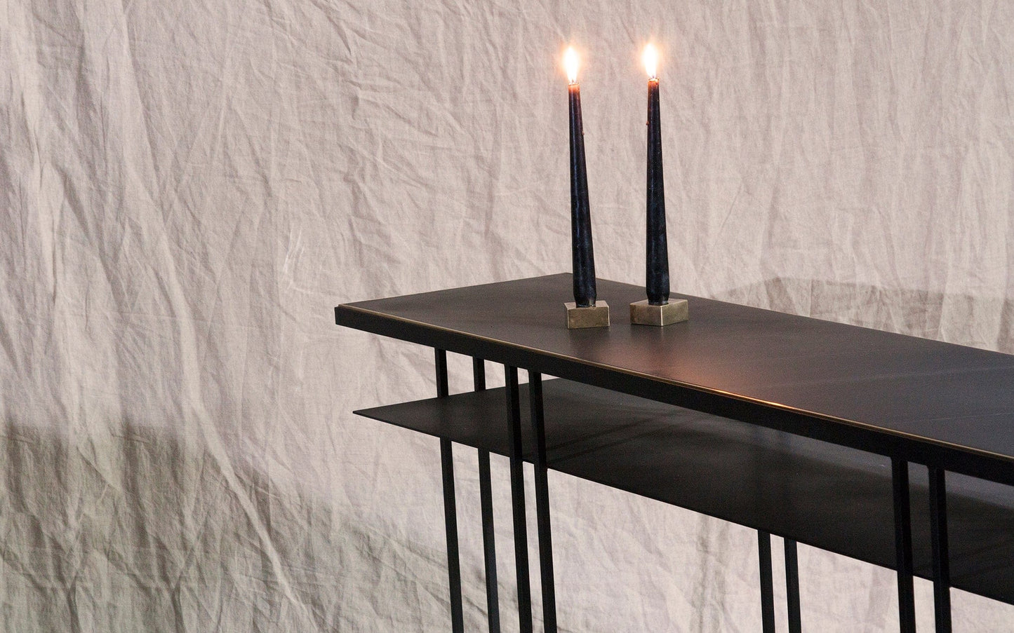 Brass Candle Block Decor