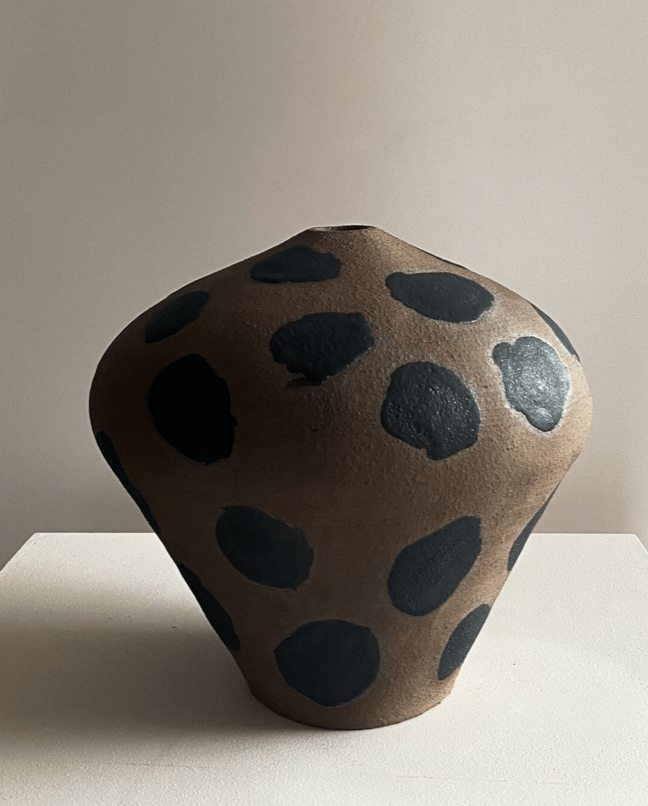 Brown Mottled Vase by Maku Ceramics