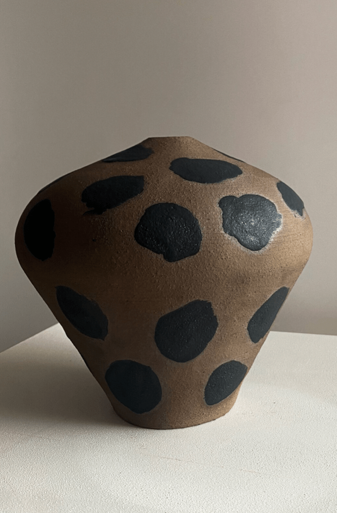 Brown Mottled Vase by Maku Ceramics