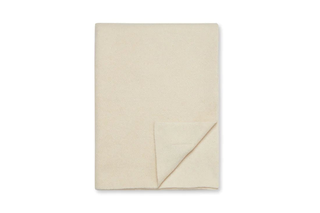 Cashmere Throw Blanket Ivory