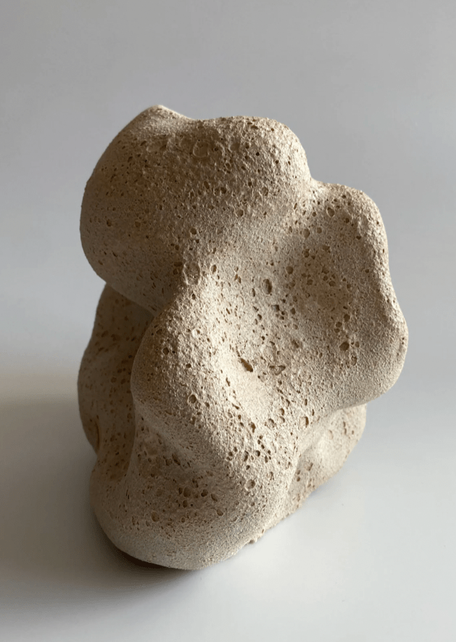 Cream Textured Ceramic Vase by Maku Ceramics